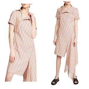 Monse Stripe Deconstructed Dress, Cotton Blend, Size 2, New with tag